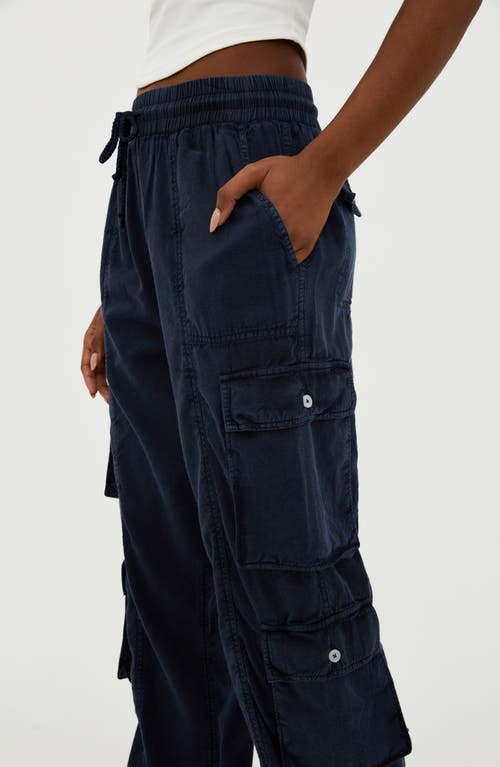 Shop Beach Riot Cassius Stretch Cotton Cargo Pants In Ultramarine