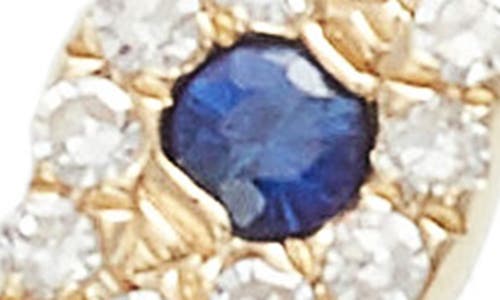 Ef Collection Evil Eye Diamond & Sapphire Stack Ring In Yellow Gold/sapphire