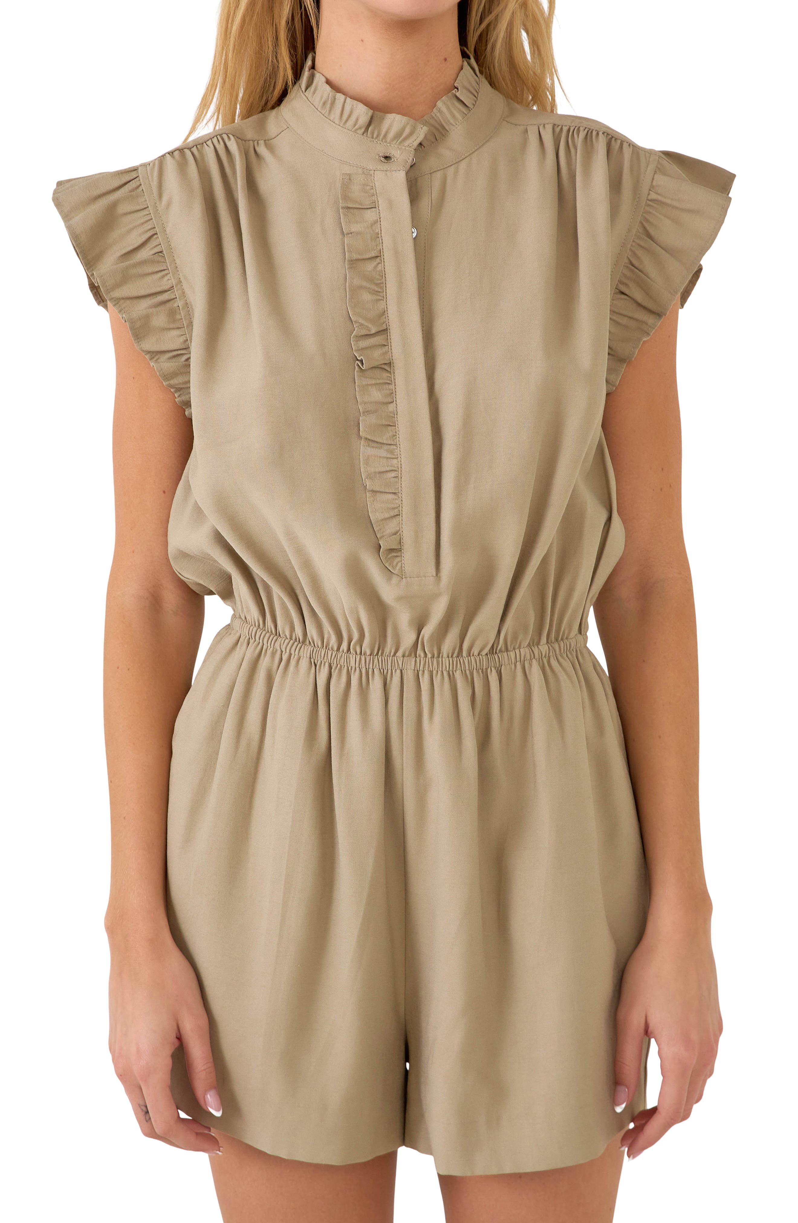 Endless Rose Ruffle Button-Up Romper 