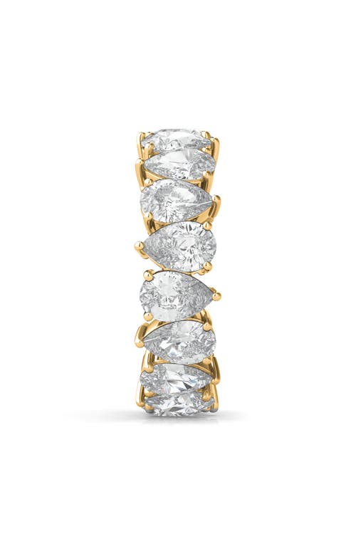 HAUTECARAT HAUTECARAT ALTERNATING PEAR LAB CREATED DIAMOND ETERNITY RING 