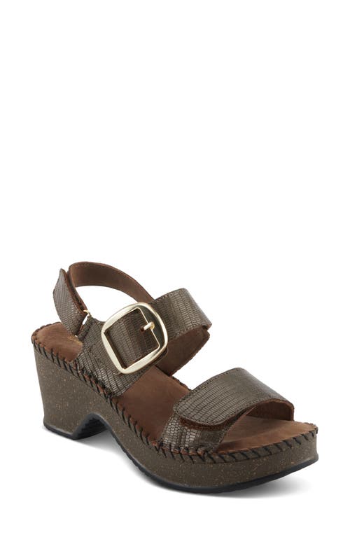 Spring Step Chenda Slingback Platform Sandal In Bronze