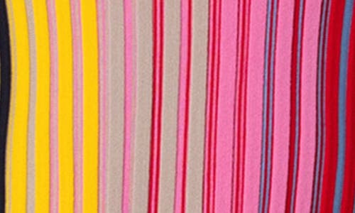 Akris Punto Merino Wool Reverse Rainbow Ribbed Knit Top In Multicolor