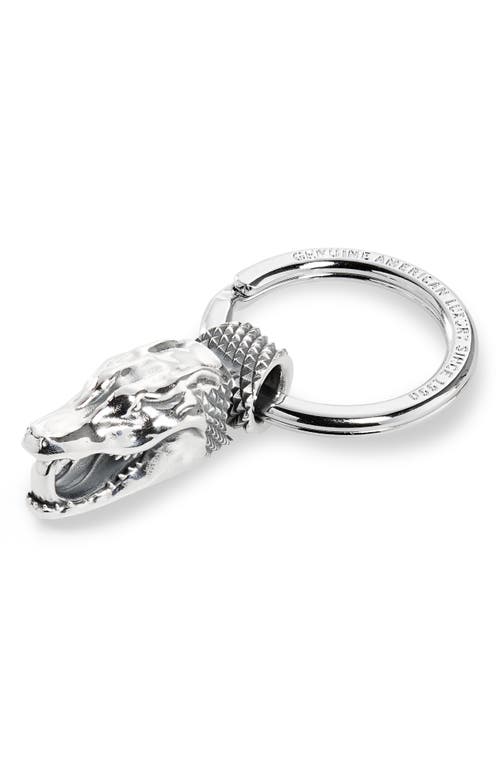 Good Art Hlywd Gator Head Keychain in Silver at Nordstrom