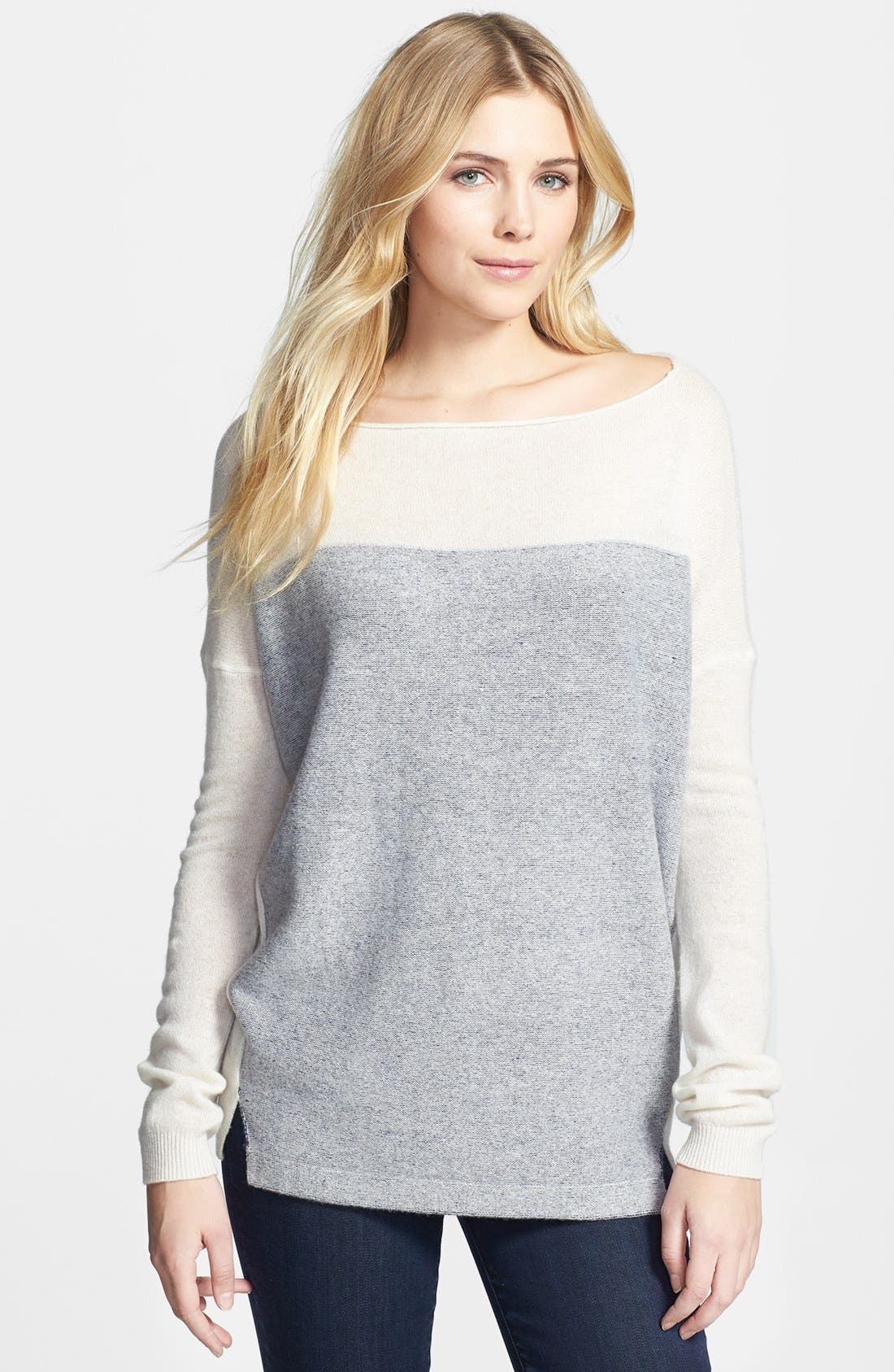 vince colorblock cashmere sweater