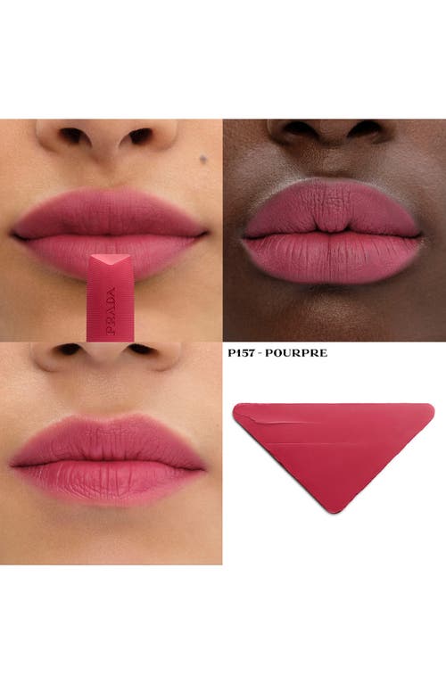 Prada Monochrome Soft Matte Refillable Lipstick In P157 Pourpre - Bright Pink
