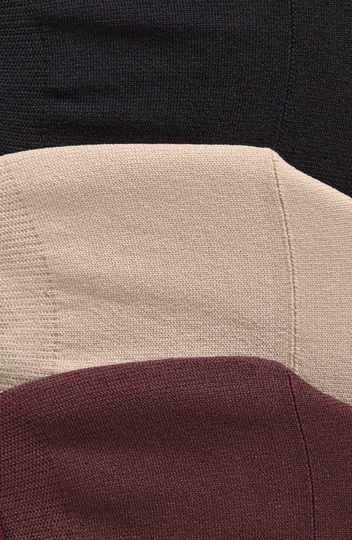Zella Assorted 3-pack No-show Sneaker Socks In Burgundy Fudge