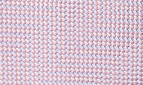 Shop Eton Herringbone Microdot Silk Tie In Medium Pink