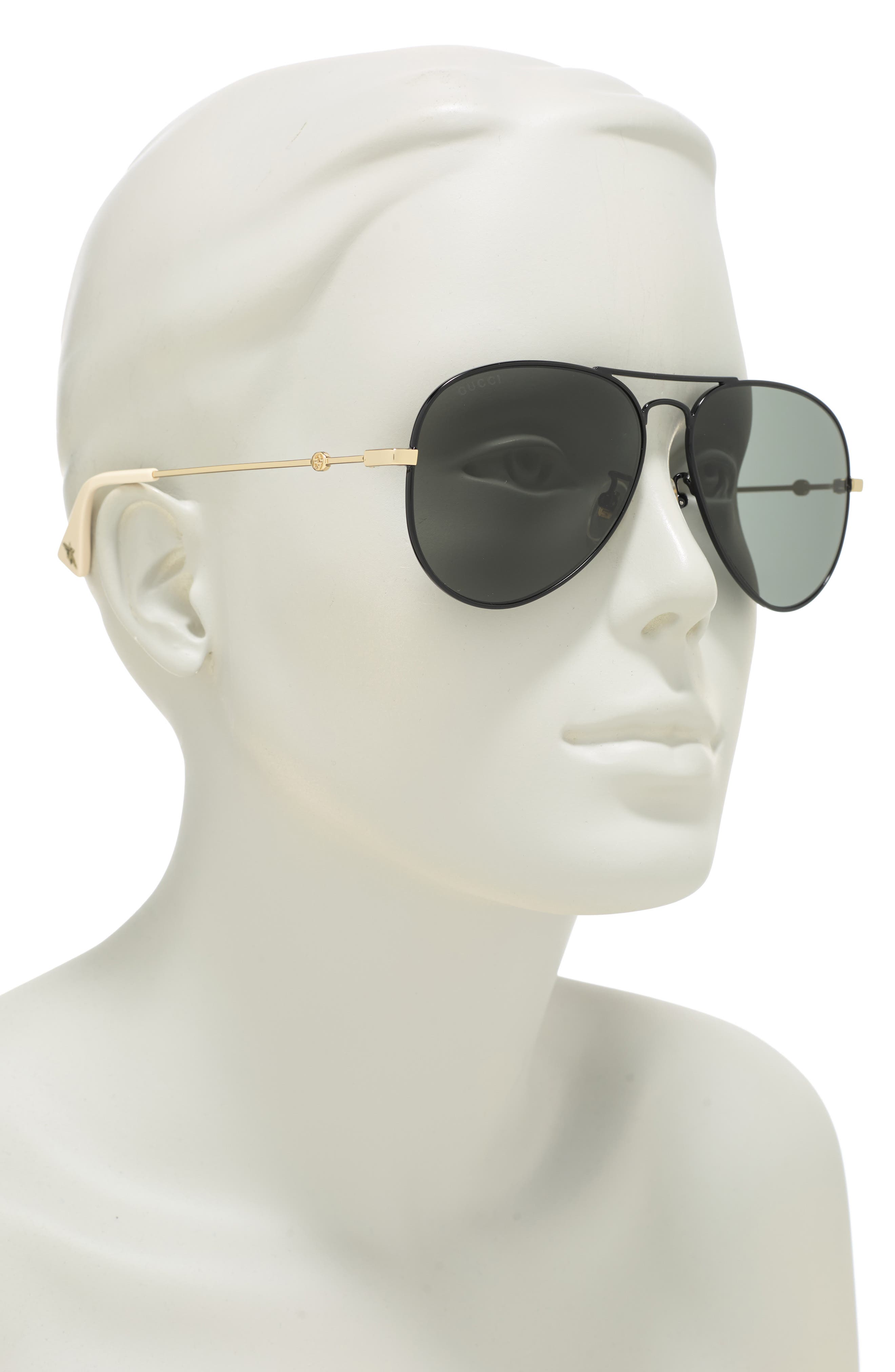 60mm aviator sunglasses gucci