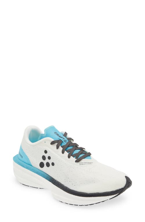 Pro Endur Distance Running Shoe in White-Aquamarine