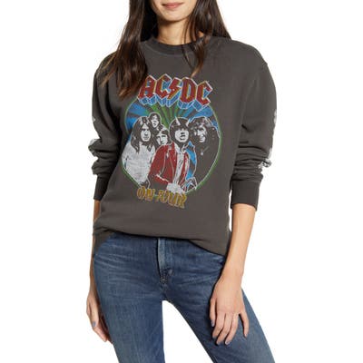 Junk Food Ac/dc On Tour Cotton Sweatshirt, Black