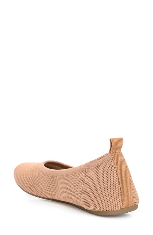 Shop Journee Collection Jersie Knit Ballet Flat In Tan