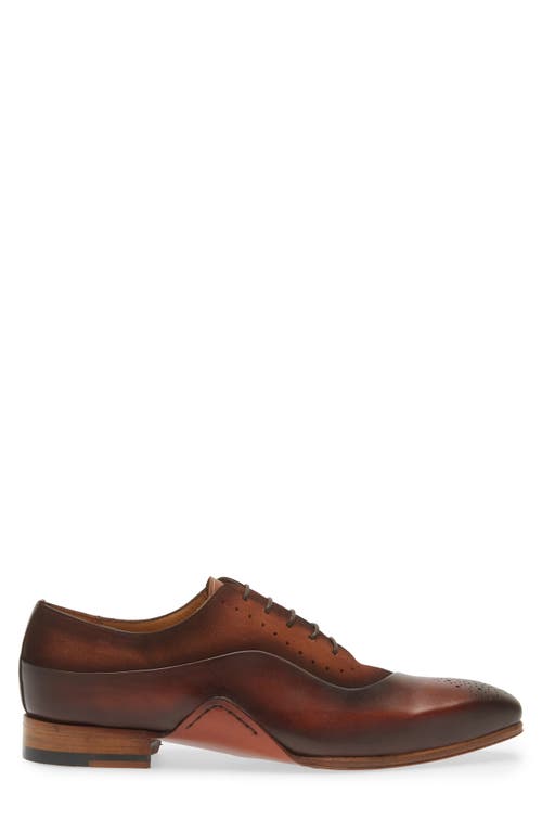 Mezlan Affari Cap Toe Wholecut Shoe In Cognac Rust/sport