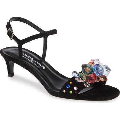 Donald Pliner Delila Crystal Embellished Sandal- Black
