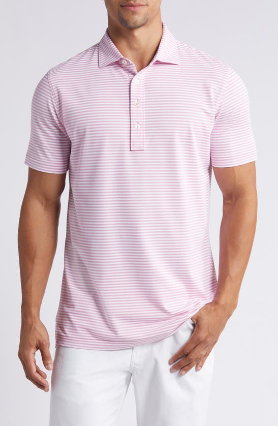Shop Peter Millar Crown Crafted Mood Mesh Performance Polo In Spring Blossom
