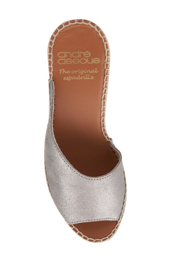 Andre Assous Catarina Espadrille Platform Wedge Sandal In Pewter