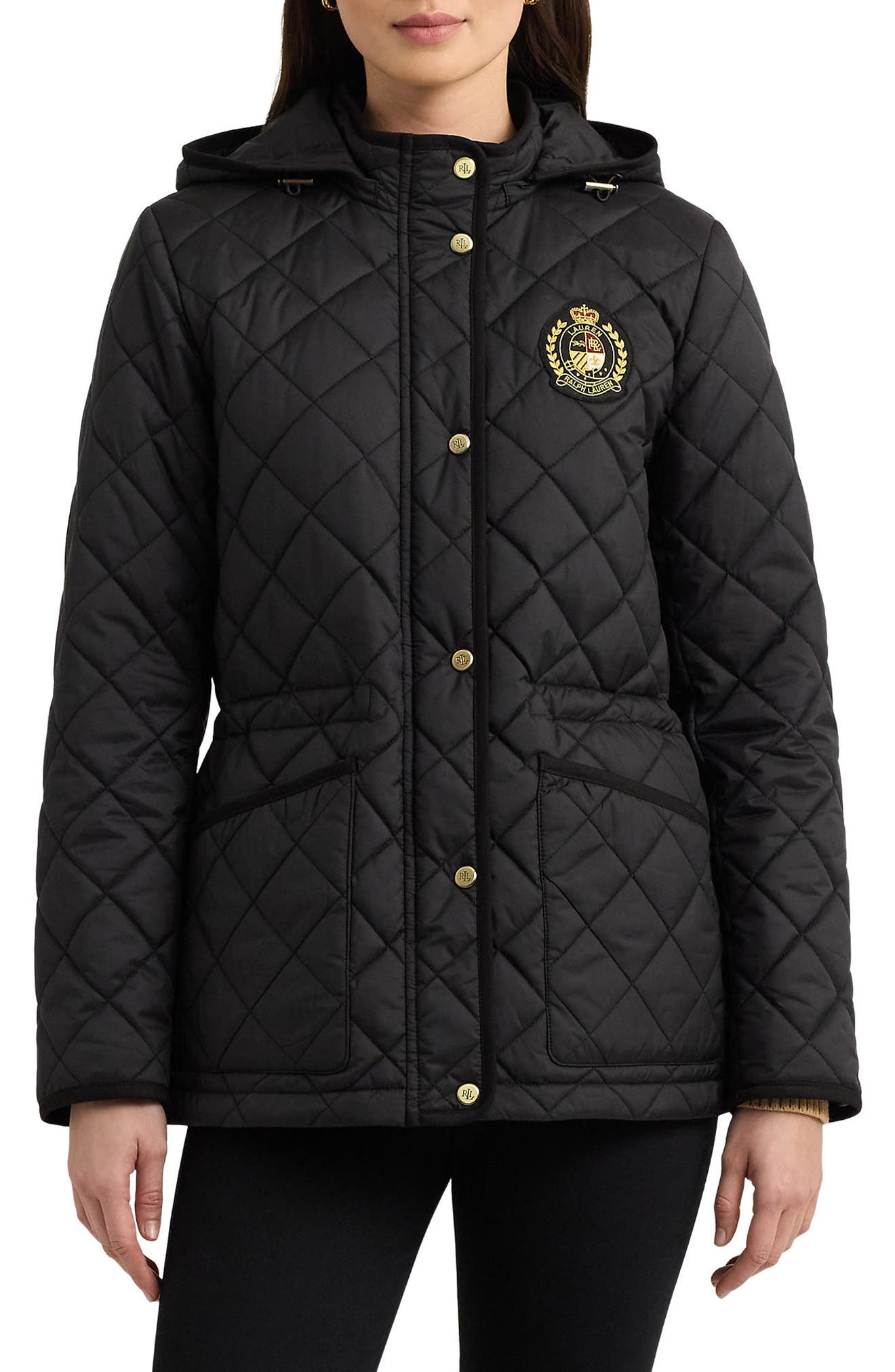 Dsquared2 diamond-quilted hooded coat - Black