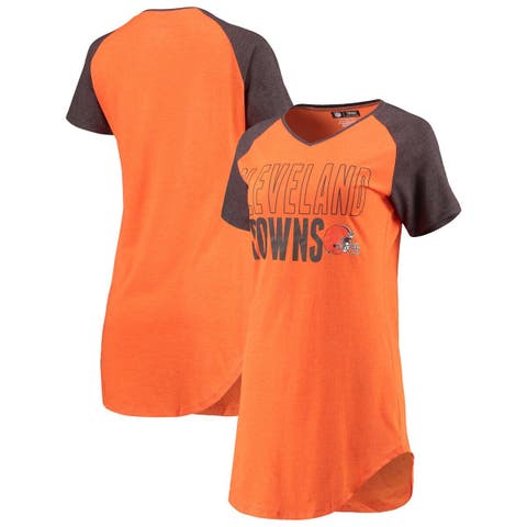 Men's Concepts Sport Brown/Orange Cleveland Browns Meter Long Sleeve  T-Shirt & Pants Sleep Set