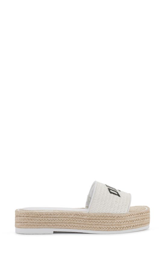 Shop Dkny Fiona Logo Platform Sandal In White