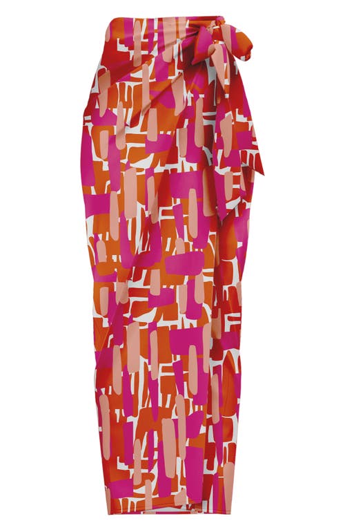 DIARRABLU Seur Atoll Print Wrap Skirt in Pink
