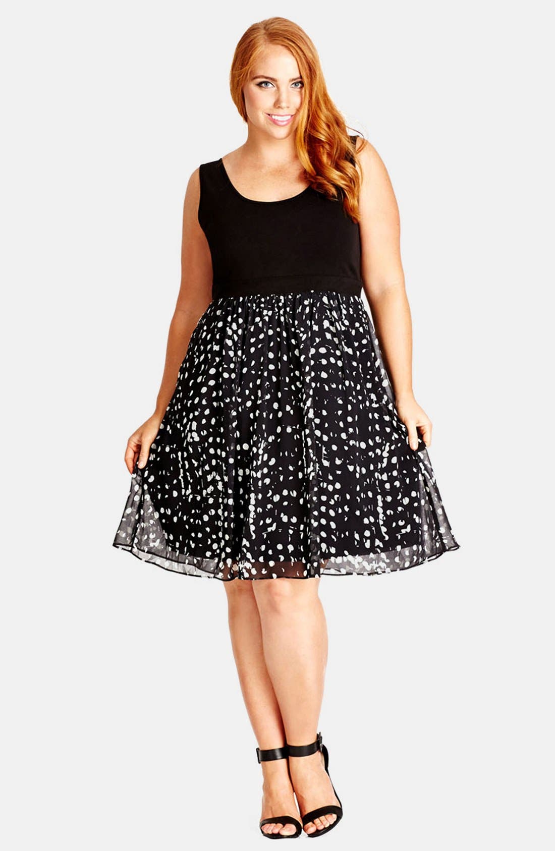 City Chic 'Cute Spot' Fit & Flare Dress (Plus Size) Nordstrom