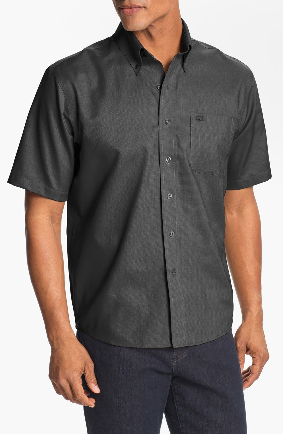 Cutter & Buck 'Nailshead' Classic Fit Epic Wrinkle Free Sport Shirt (Big & Tall) Nordstrom