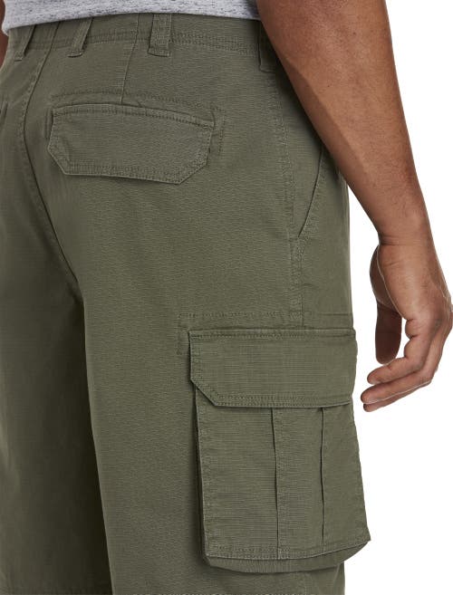 Shop True Nation By Dxl Stretch Ripstop Cargo Shorts In Olive Frontier Camo