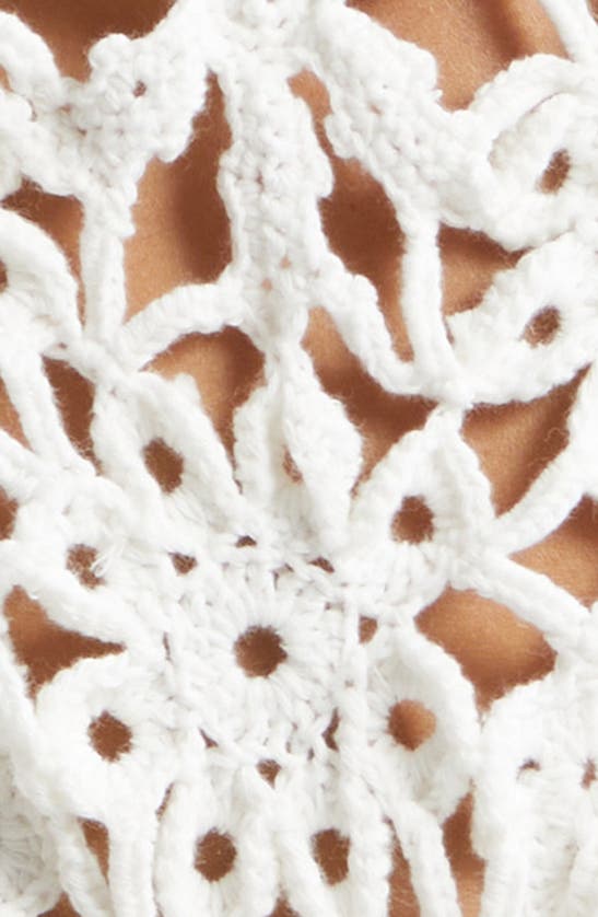 Shop Farm Rio Floral Crochet Tank In Off-white