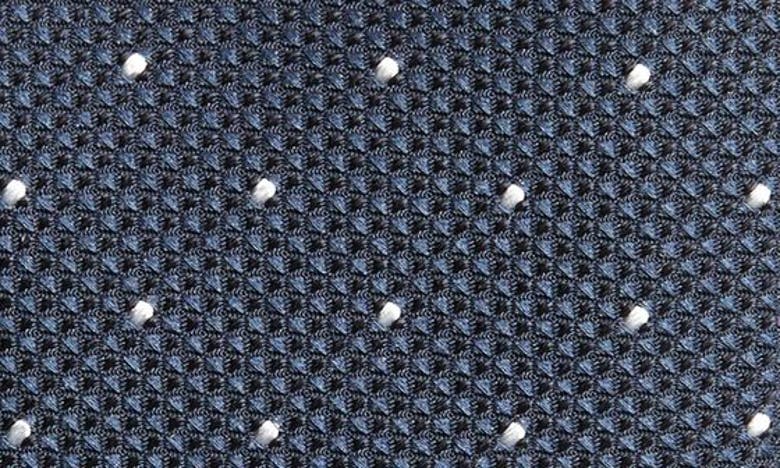 Shop Hugo Boss Boss Dot Print Silk Blend Tie In Dark Blue