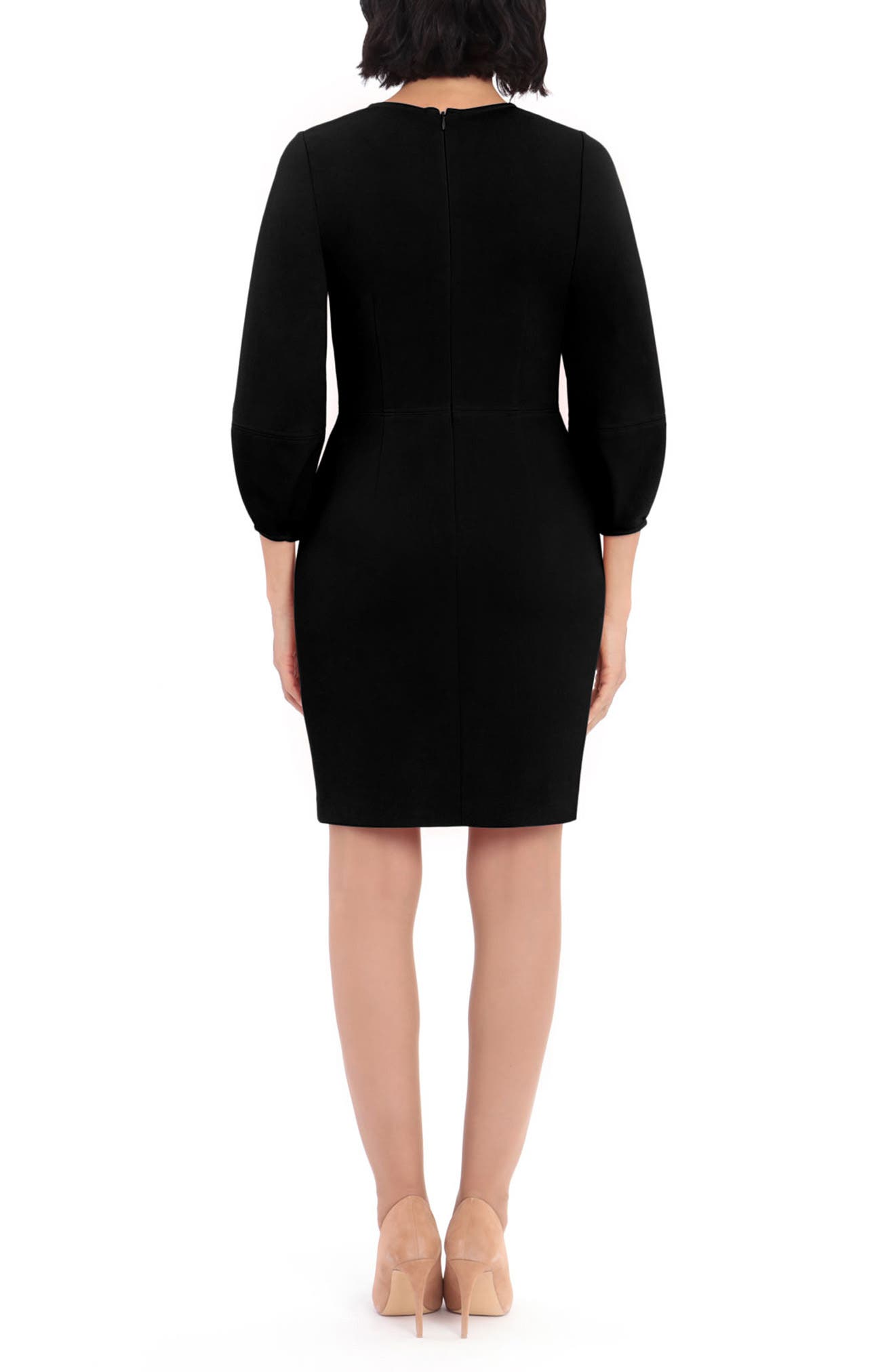 Donna Morgan V-Neck Pleated Dress 