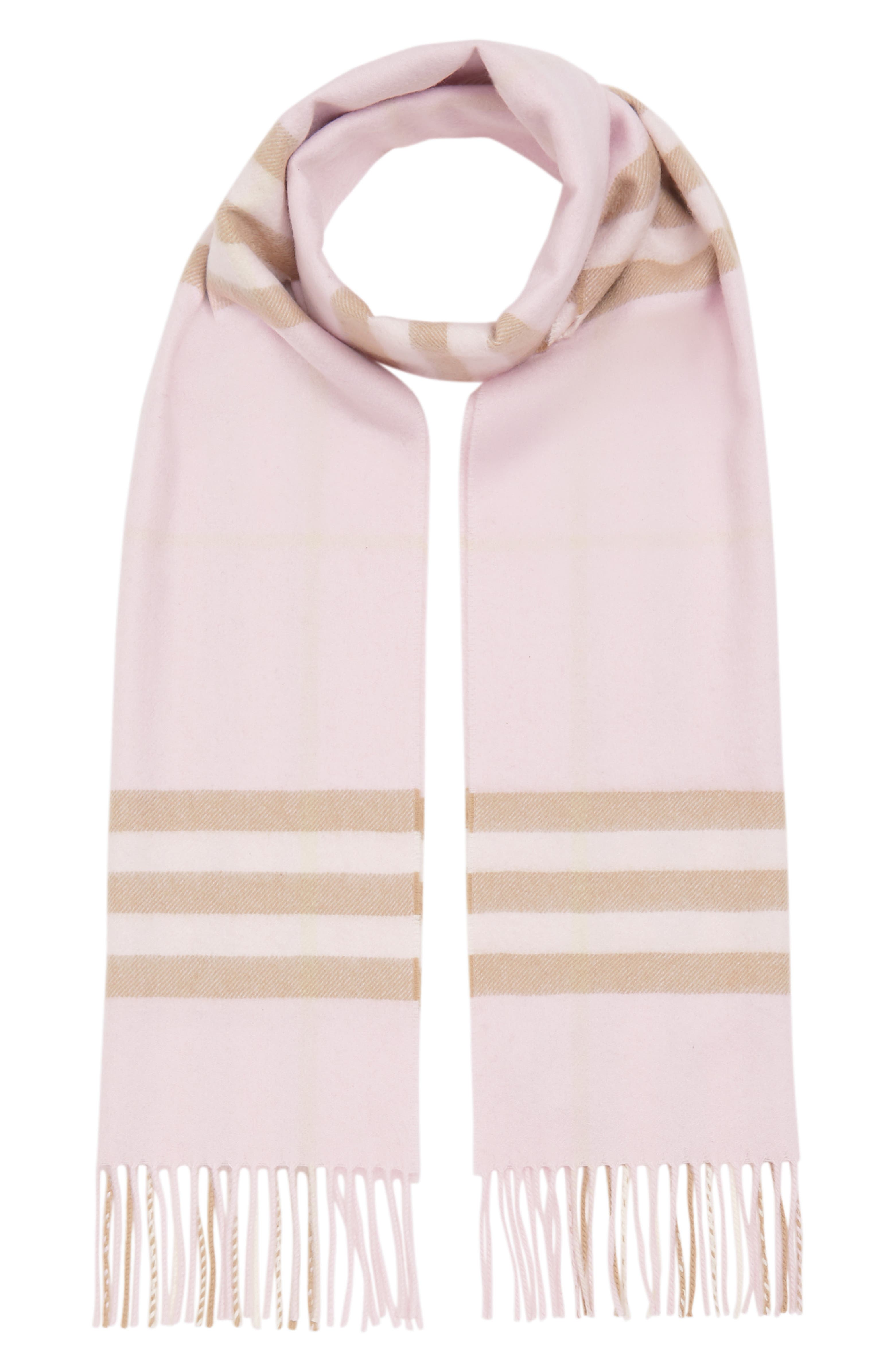 Burberry Giant Check Fringed Cashmere Muffler | Nordstrom