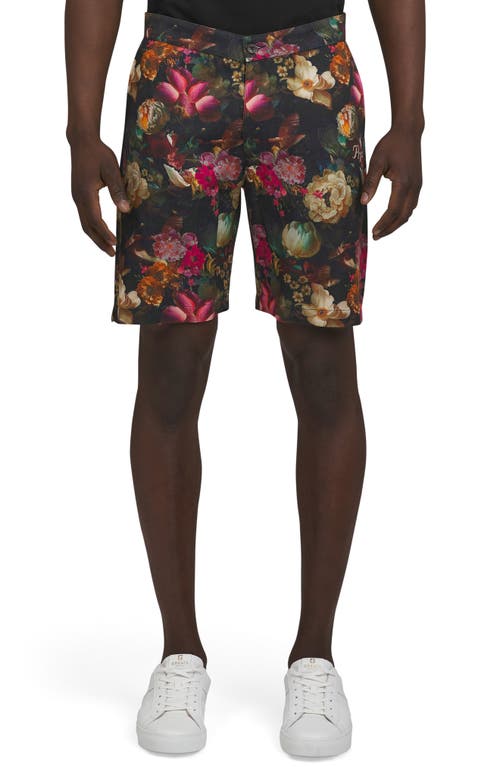 Shop Prps Gold Finch Floral Shorts In Black