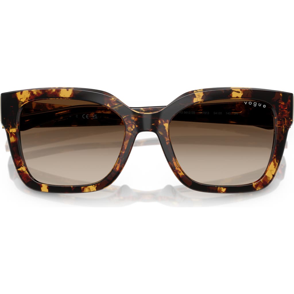 Vogue 54mm Polarized Square Sunglasses In Blond Havana
