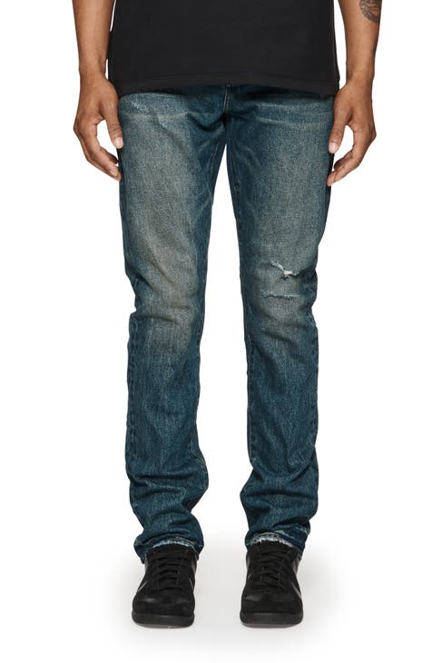 NWT PURPLE BRAND Black Wash Metallic Silver Jeans Size 29 $240