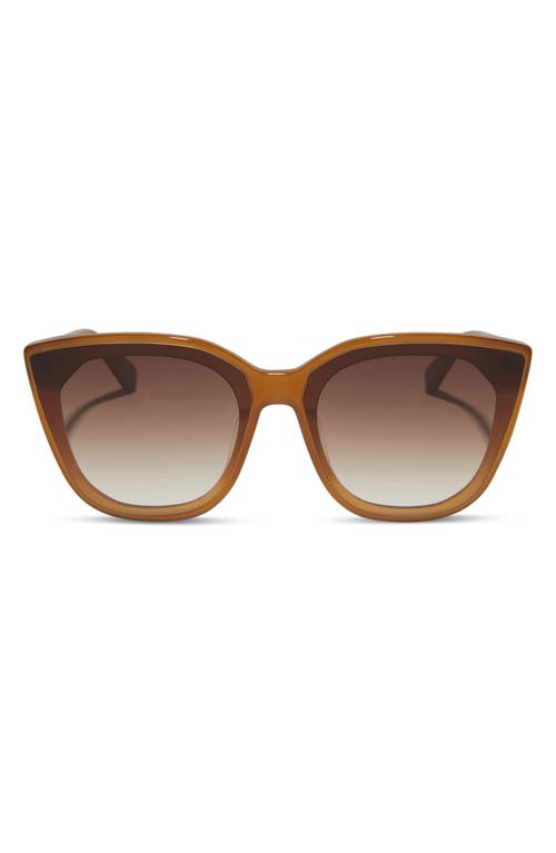 Gjelina 65mm Oversize Gradient Round Sunglasses in Brown Gradient
