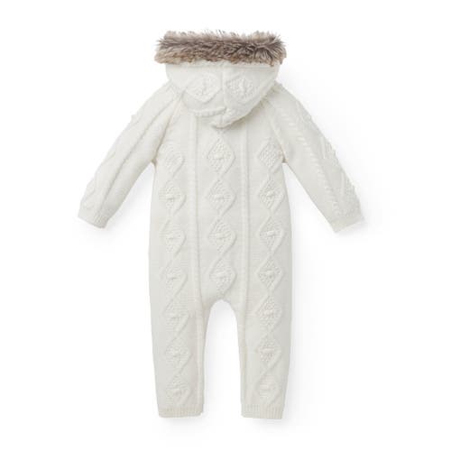 Shop Hope & Henry Baby Faux Fur Hooded One Piece, Infant In Soft White