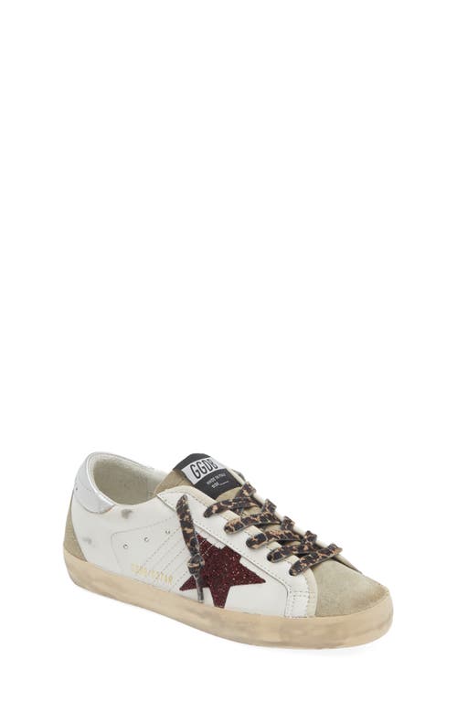 Golden Goose Super-Star Low Top Sneaker White/Bordeaux/Taupe/Silver at Nordstrom,