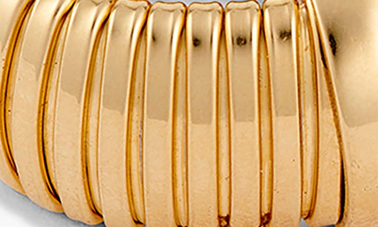 Shop Ivi Los Angeles Gaia Oval Hoop Earrings In Yellow Gold