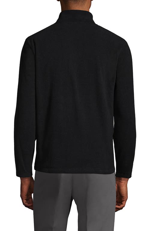 Lands' End Full-zip Mid-weight Fleece Jacket In Black