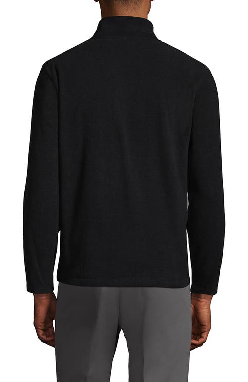 Shop Lands' End Full-zip Mid-weight Fleece Jacket In Black