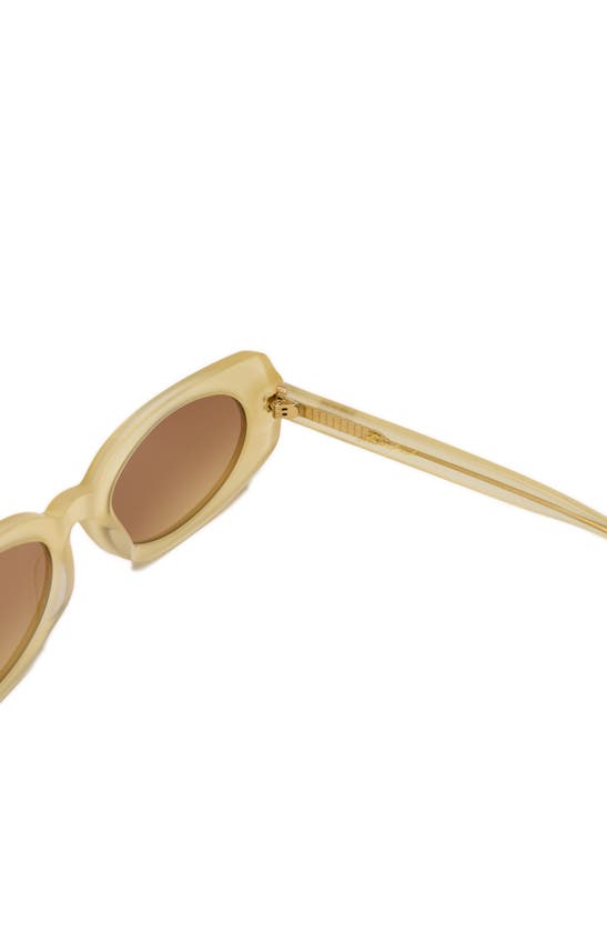 Shop Dezi Booked 52mm Rectangular Sunglasses In Pineapple / Coconut Flash