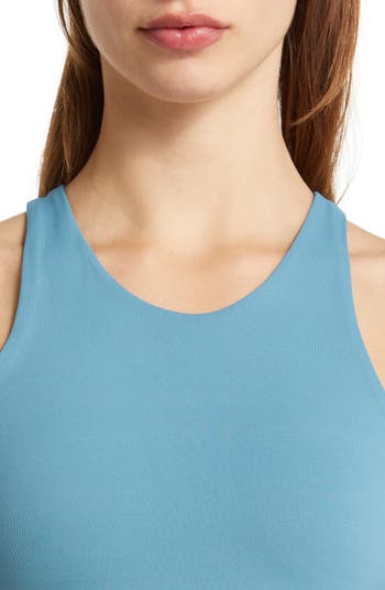 NWT Nike Women Yoga Luxe Crop Top in Rust-Orange Size XL Low Back