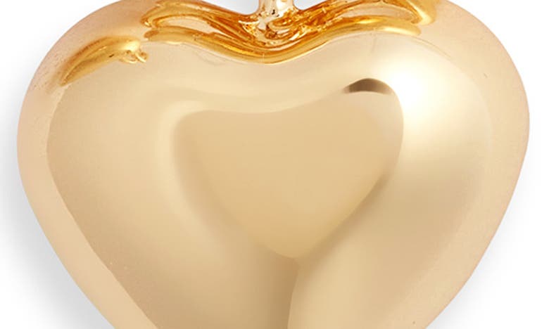 Jenny Bird Puffy Heart Drop Earrings In High Polish Gold