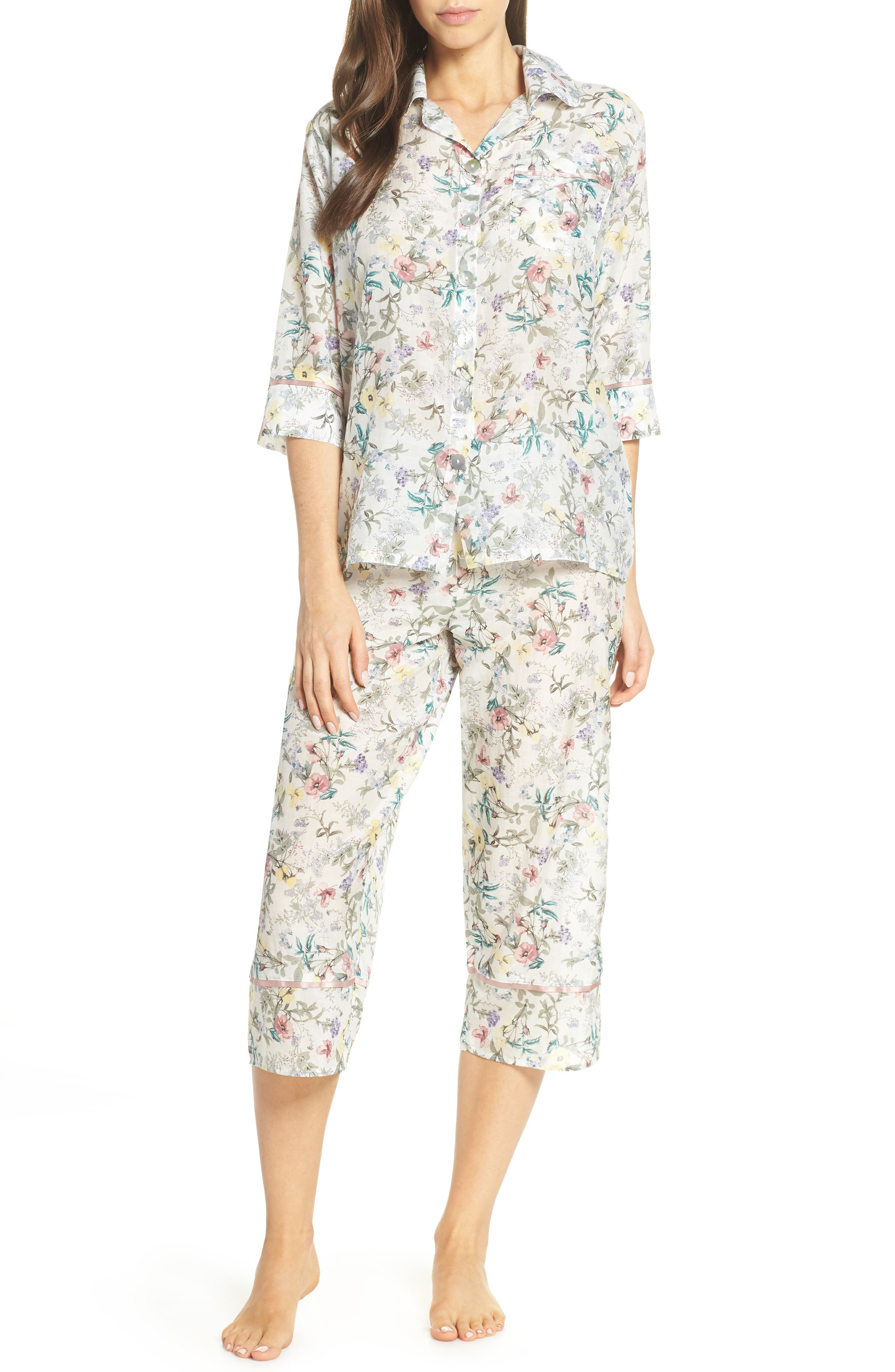 Papinelle Emmy Cotton & Silk Pajamas, Blue