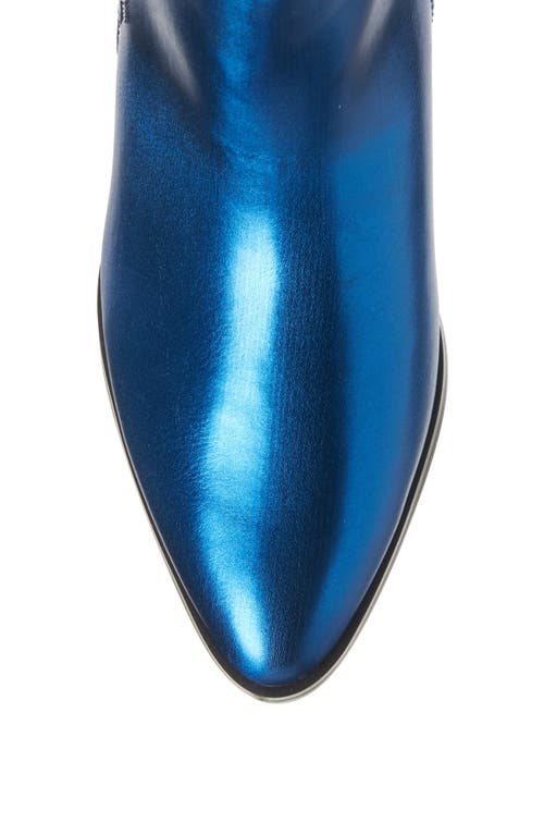 Shop Yosi Samra Kids' Miss Dallas Gem Western Boot In Blue