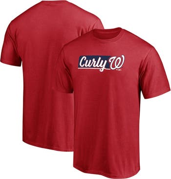 BREAKINGT Men's Red Washington Nationals Curly W Local T-Shirt