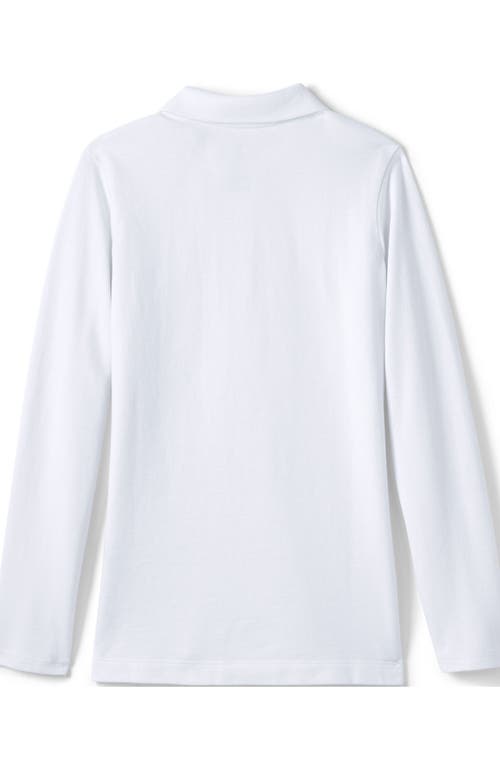 LANDS' END LANDS' END SCHOOL UNIFORM GIRLS LONG SLEEVE FEMININE FIT MESH POLO SHIRT