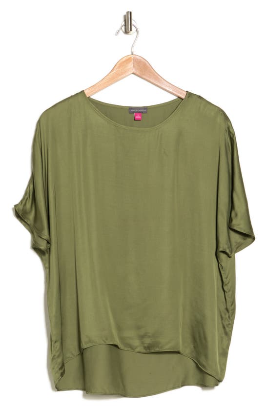 Vince Camuto High-low Baggy T-shirt In Loden Green-366