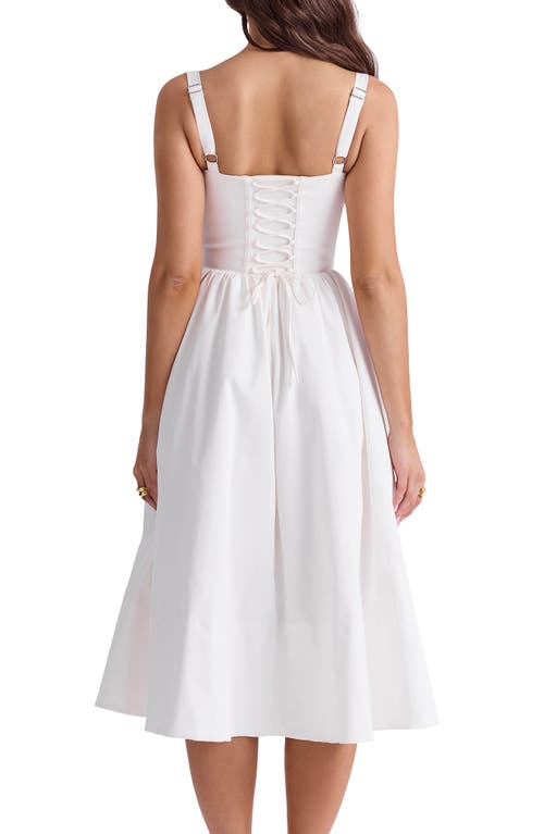 Shop House Of Cb Kelly Corset Midi Sundress In White