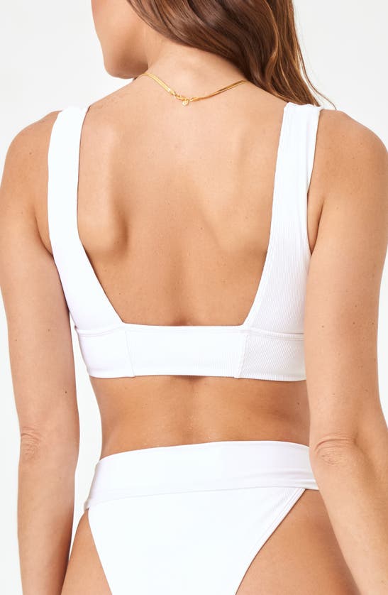 Shop L*space Hailey Rib Bikini Top In White
