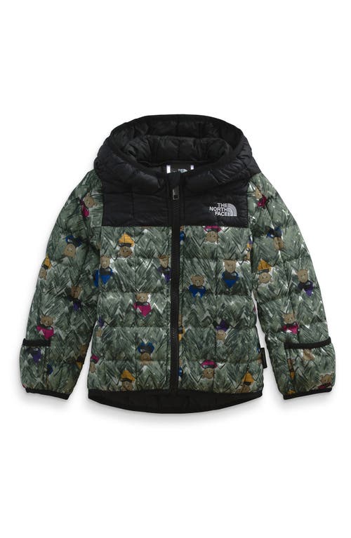 The North Face ThermoBall™ Eco Hooded Jacket in Thyme Nuptse Forest Bears